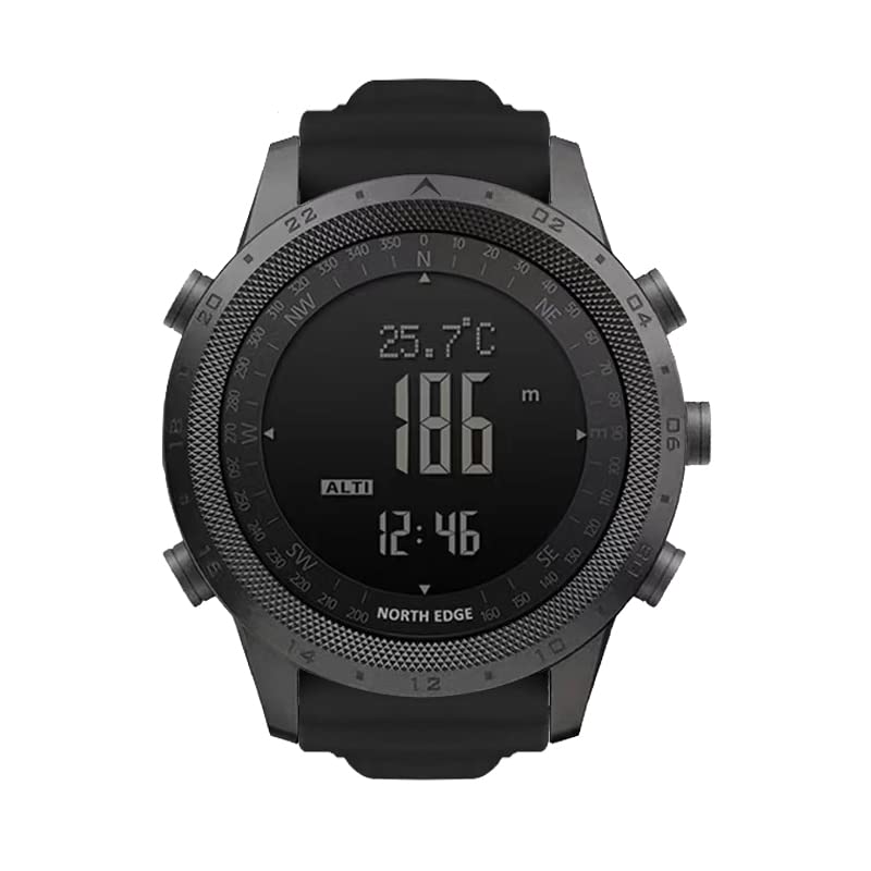 CakCity Military Tactical Watch for Men - Outdoor Sports Watch with Compass, Barometer, Altimeter, and Step Counter - Hiking Digital Wrist Watch