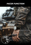 CakCity Digital Military Tactical Watch for Men - A versatile outdoor sports watch featuring a zinc alloy case and nylon strap, complete with a compass, barometer, stopwatch, metronome, and three alarms.