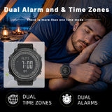 Military Watches with Compass for Men Tactical Watch Outdoor Sports Watches for Men Hiking Digital Wrist Watch with Barometer,Altimeter,Step Counter