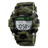 Boys Camouflage LED Sport Watch,Waterproof Digital Electronic Casual Military Wrist Kids Sports Watch with Silicone Band Luminous Alarm Stopwatch Watches - CakCity Watches