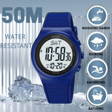CakCity Digital Watch for Women Waterproof Stopwatch Sports Watches for Mens and Womens Unisex Outdoor Rubber Strap Multifunction Wristwatch with Luminous Display,Black/White - CakCity Watches