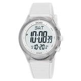 CakCity Digital Watch for Women Waterproof Stopwatch Sports Watches for Mens and Womens Unisex Outdoor Rubber Strap Multifunction Wristwatch with Luminous Display,Black/White - CakCity Watches